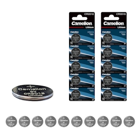 Camelion CR2016 3V Lithium Primary Coin Cell 10PK CR2016-BP5-2